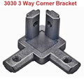 3030 Size 3 Way End Corner Bracket Connector For t Slot Aluminum Extrusion Profile 3030