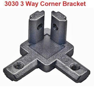 3030 Size 3 Way End Corner Bracket Connector For t Slot Aluminum Extrusion Profile 3030