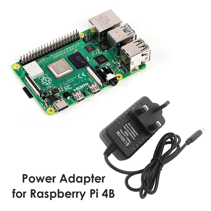 Usb Type c Cable 5v 3a Power Supply Adapter Uk For Raspberry Pi 4b