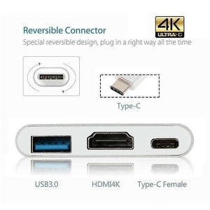 3 in 1 Multiport Type-c Usb To Hdmi Adapter Usb 3.0 Charging Port Converter Adapter