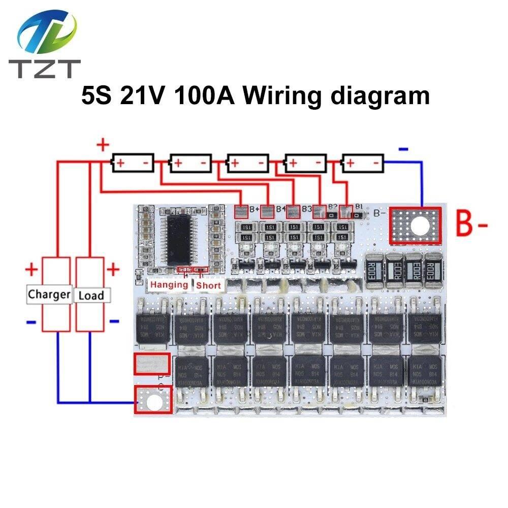 3s/4s/5s Bms 12v 16.8v 18v 3.2v 100a Bms For Lifepo4 Lithium Iron Phosphate Lithium Battery Protection Circuit Board Li-polymer Balance Charging