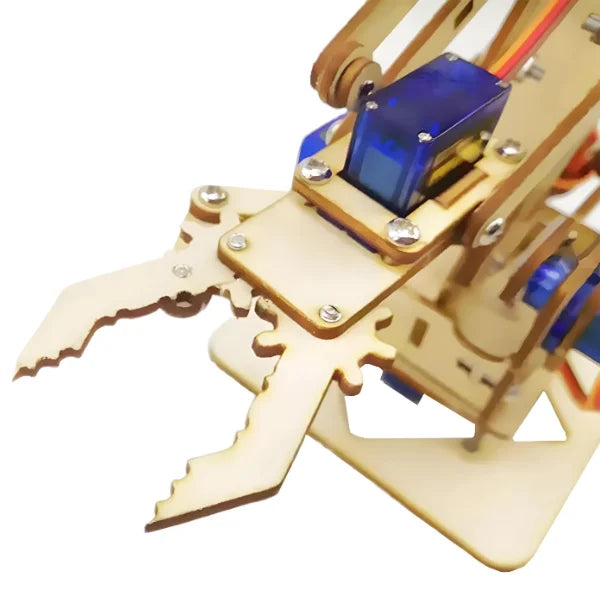 Unassembled 4dof Wooden Robotic Arm (WITH MOTORS)