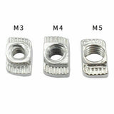 40xm6 T Slot Nut M6 Thread For 40 Series European Aluminium Profile Nickle Plated Hammer Head Type T Nut