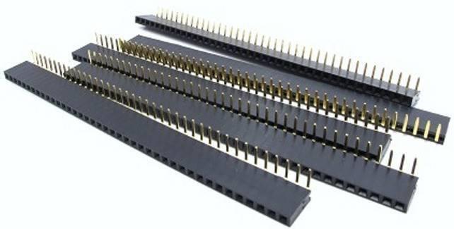 High-quality 2.54mm Pitch 40 Pin Right Angle Female Header (90 Degrees) - Digilog.pk