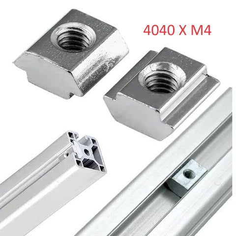 40xM4 Slot Nut Sliding Nut For 4040 Aluminum Extrusion Hammer Head Drop In Connector
