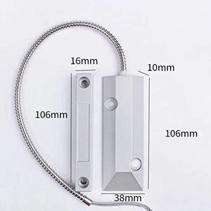 YZIF Wired Metal Door Magnetic Contact Sensor Detector - Garage Warehouse Security Magnetic Switch Alarm