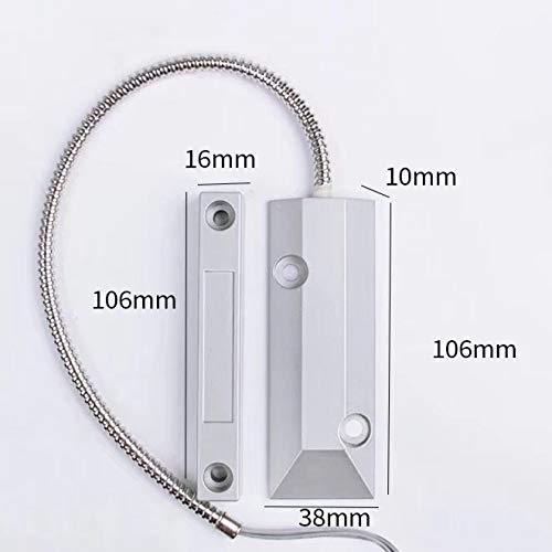 YZIF Wired Metal Door Magnetic Contact Sensor Detector - Garage Warehouse Security Magnetic Switch Alarm