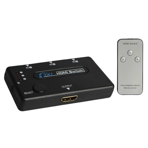3 Port Hdmi Switch Hub With Remote Control