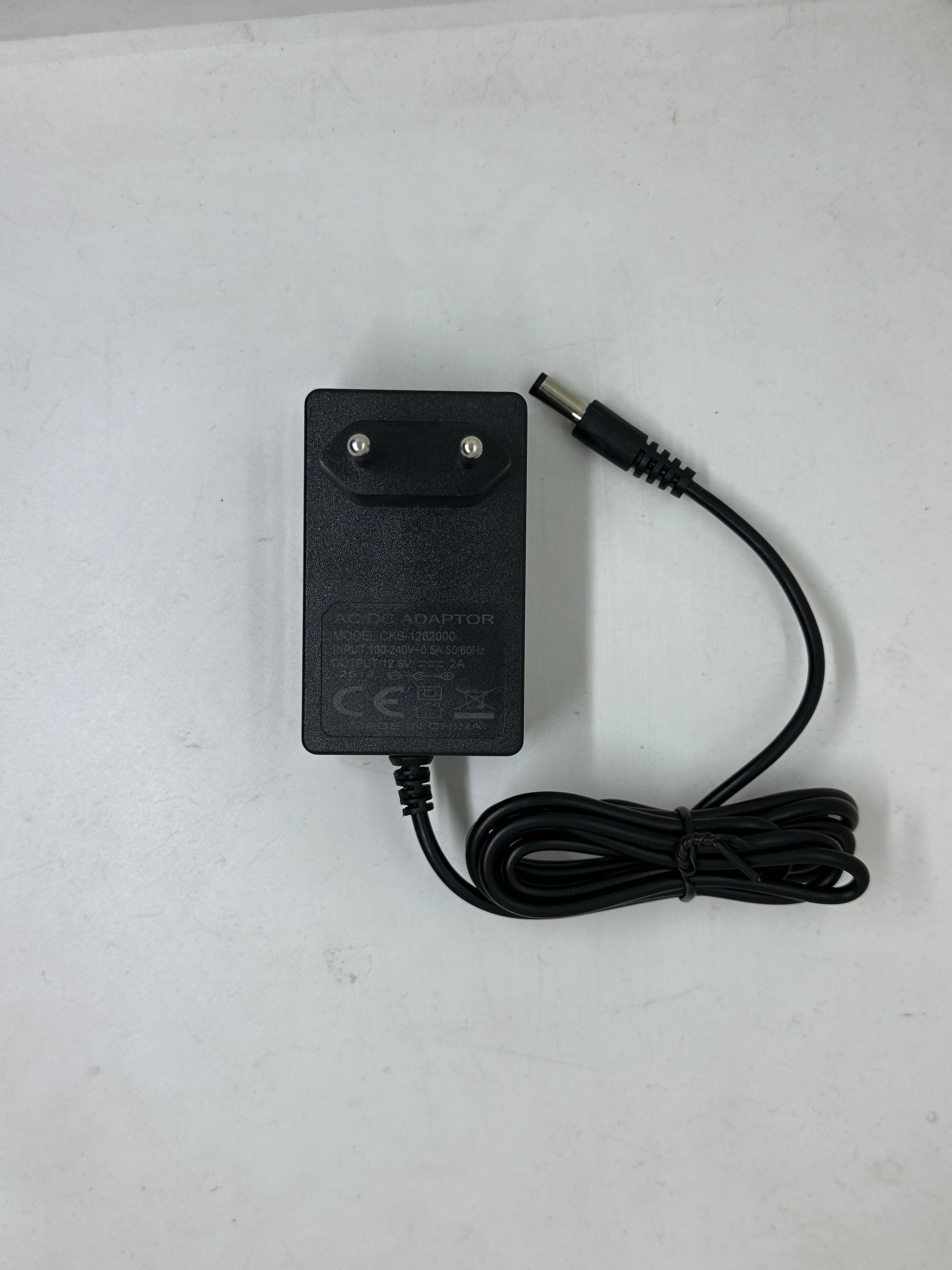 12.6v 2a Dc Power Adapter – Eu Plug With Barrel Jack