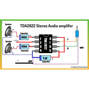 Orignal Tda2822 Dual Power Amplifier