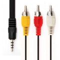 Rca Male To 3.5mm Male Jack Composite Audio Video A/v Cable