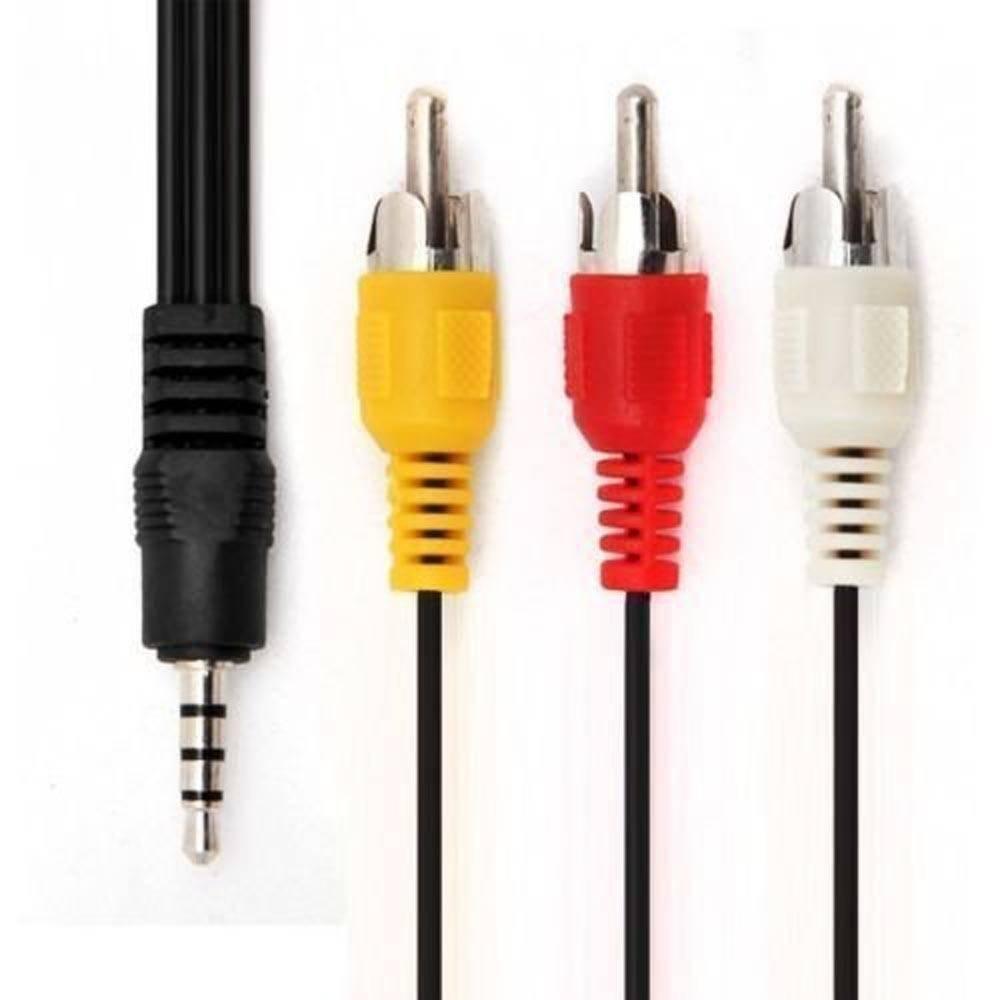 Rca Male To 3.5mm Male Jack Composite Audio Video A/v Cable