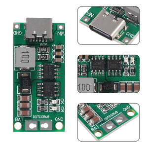 4A 3S Type C 11.1V Step-Up Boost LiPo Polymer Li-Ion Charger 12.6Vdc 18650 Lithium Battery