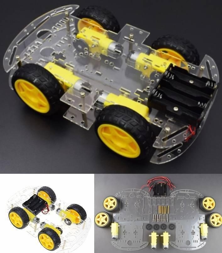 Imported Original 4wd Smart Robot Car Chassis Kit For Arduino