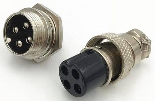 4 Pin 16mm Xlr Cable Connector Panel Chassis Mount
