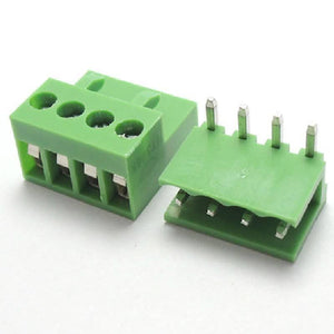 4 Pin Connector Pcb Mount Right Angle, Bent Screw Terminal