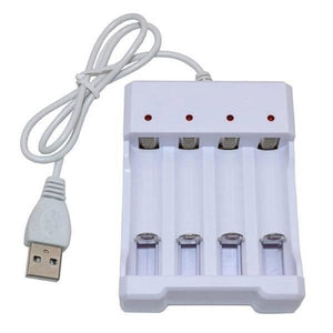 4 Slot Usb Universal Battery Charger Fast Charging Adapter For Ni-mh Not For 18650