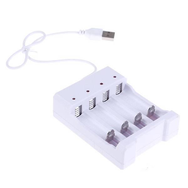 4 Slot Usb Universal Battery Charger Fast Charging Adapter For Ni-mh Not For 18650