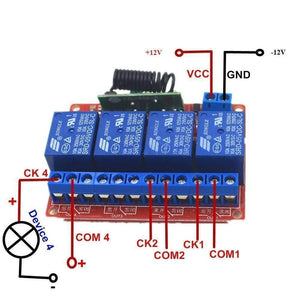 4 Channels Rf Remote Control Module Dc 12v
