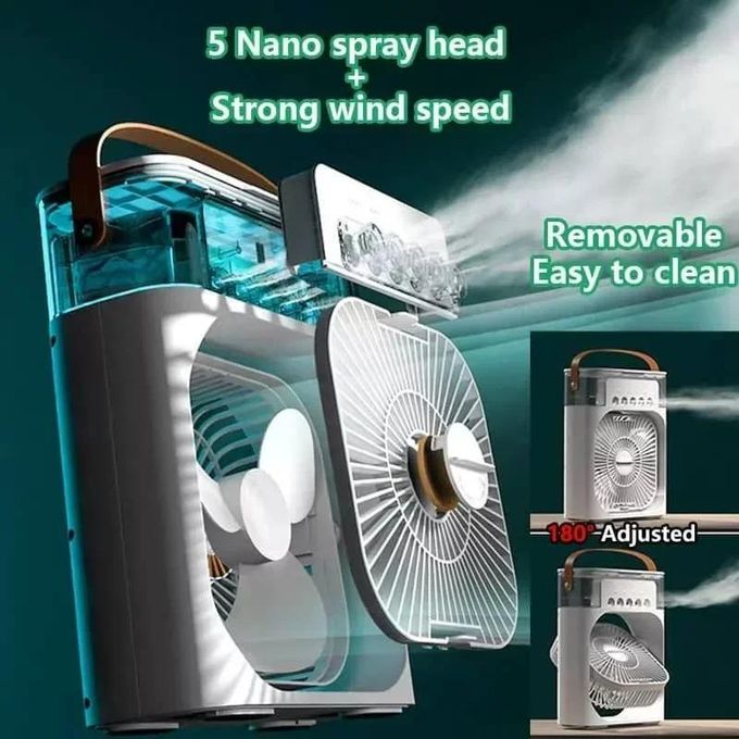 3 In 1 Fan Air Conditioner Household Mini Air Cooler Led Night Light Humidifier