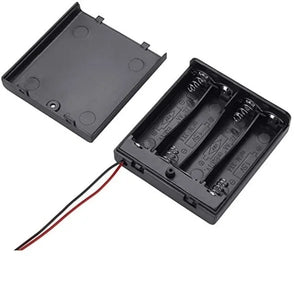 4 X 1.5v Aa Battery Holder With Cover And On/off Switch