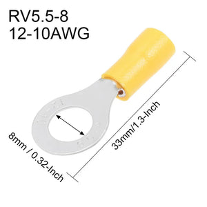 5.5-8mm Ring Terminal Insulated Crimp Cable Wire Connector