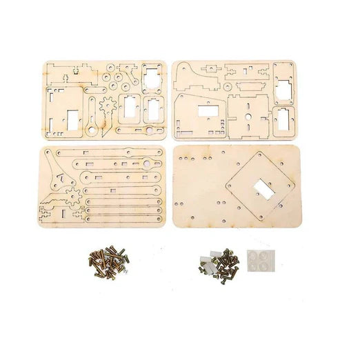 Unassembled 4dof Wooden Robotic Arm (WITH MOTORS)