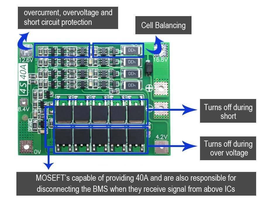 4s Bms 4s 40a Bms Li-ion Battery Protection Board Balanced Version 40 A Bms: