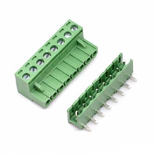 5.08 Mm Pitch 8 Pin Right Angle Pcb Mount Plug Able Terminal Block Connectors Bent Screw Terminal