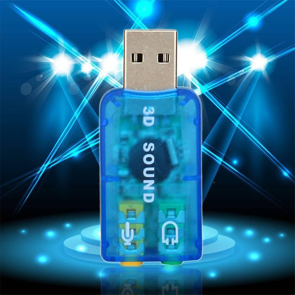 5.1usb To 3.5mm Mic Headphone Jack Stereo Headset 3d Sound Card Audio Adapter