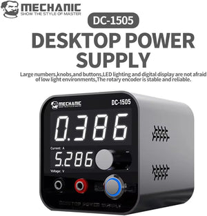Mechanic Dc-1505 Smart Mini Desktop Adjustable Bench Power Supply Tool