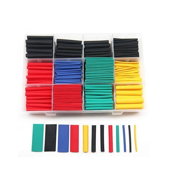 530pcs Heat Shrink Tubing Insulation Shrinkable Tubes Assortment Electronic Polyolefin Wire Cable Sleeve Kit Heat Shrink