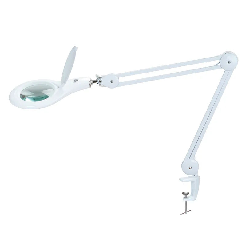 5d Clip Table Type Adjustable Magnifying Glass Lamp Work Lamp Led Lamp Reading Inspection Desk Lamp Ma-1209li
