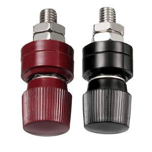5mm Battery Terminal Stud Remote Battery Binding Post Power Junction Connector Terminal Kit 1 Pair Black + Red