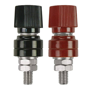 5mm Battery Terminal Stud Remote Battery Binding Post Power Junction Connector Terminal Kit 1 Pair Black + Red