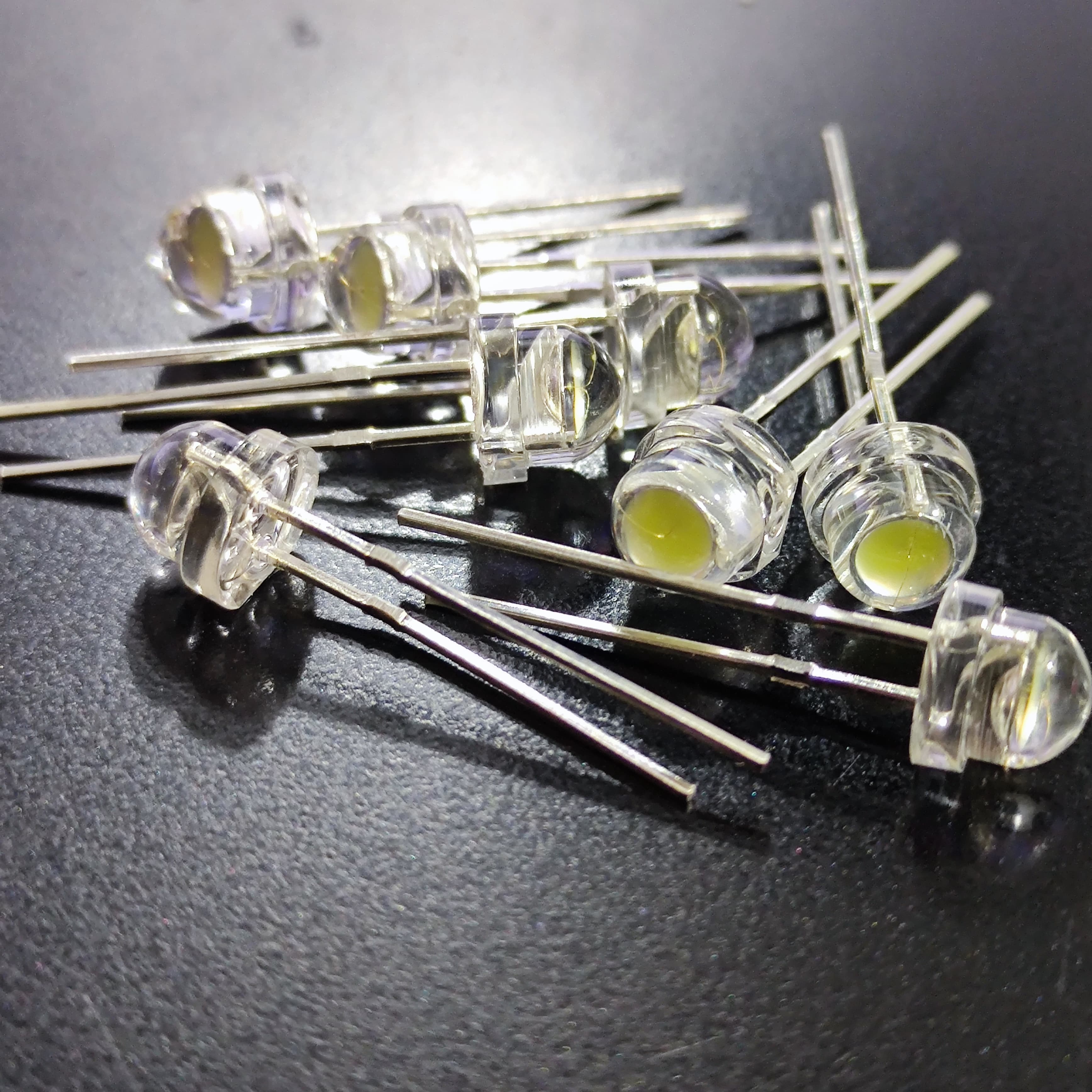 5mm F5 Straw Hat Led White - High Power, Ultra Bright Indicator Light For Diy Projects (0.5w, 3-3.2v)