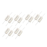 5w 10 Ohm J(+/-5%) Ceramic Cement Power Resistor White