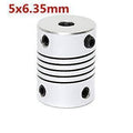 Flexible Coupling Shaft 5mmx6.35mm