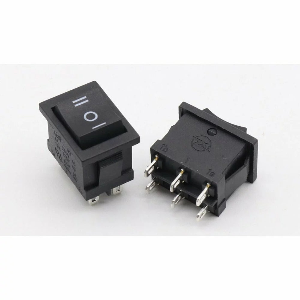 Kcd2-203 6-terminal Rocker Switch On/off/on Dpdt – 6a/250vac Boat Switch