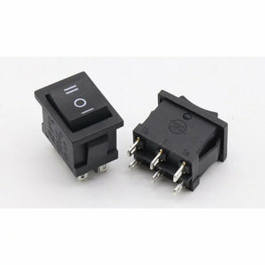 Kcd2-203 6-terminal Rocker Switch On/off/on Dpdt – 6a/250vac Boat Switch