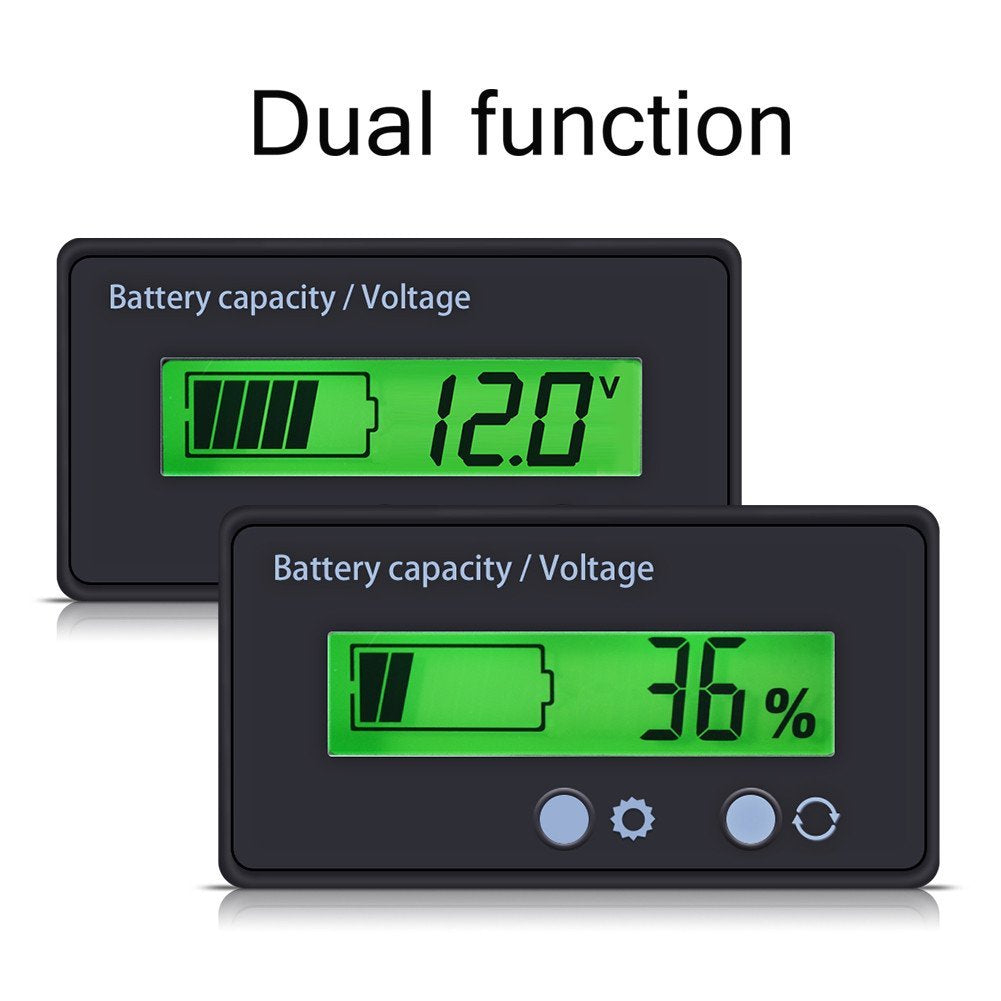 Battery Capacity Tester, Lcd Display Digital Lithium Battery Status Display Capacity Voltage Meter Tester Voltmeter 12-48v Battery