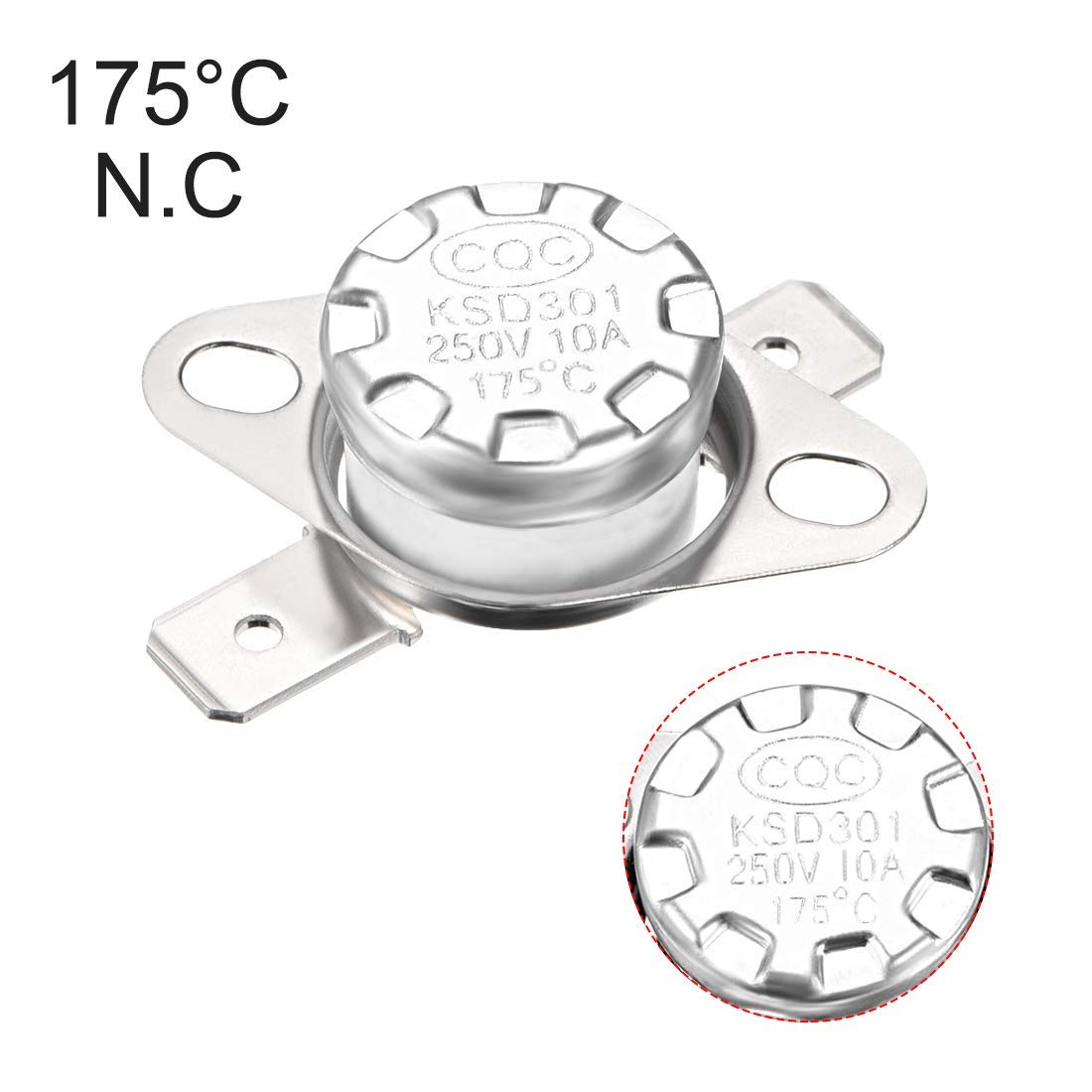 175°c Normally Closed Thermostat Thermal Temperature Ksd301 Switch Nc