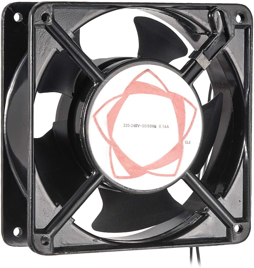 220V Cooling Fan 120mm x 120mm x 38mm 0.14A Dual Ball Bearings 4.75 Inch Fan