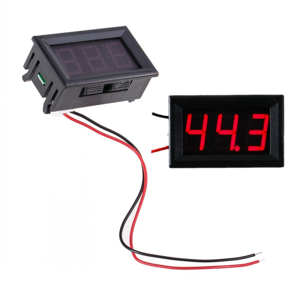 2 Wire Dc 7-100v 0.56" Mini Digital Red Led Display Volt Meter Voltmeter Voltage Meter Panel, Digital Voltmeter Gauge Volt Indicator Voltage Tester