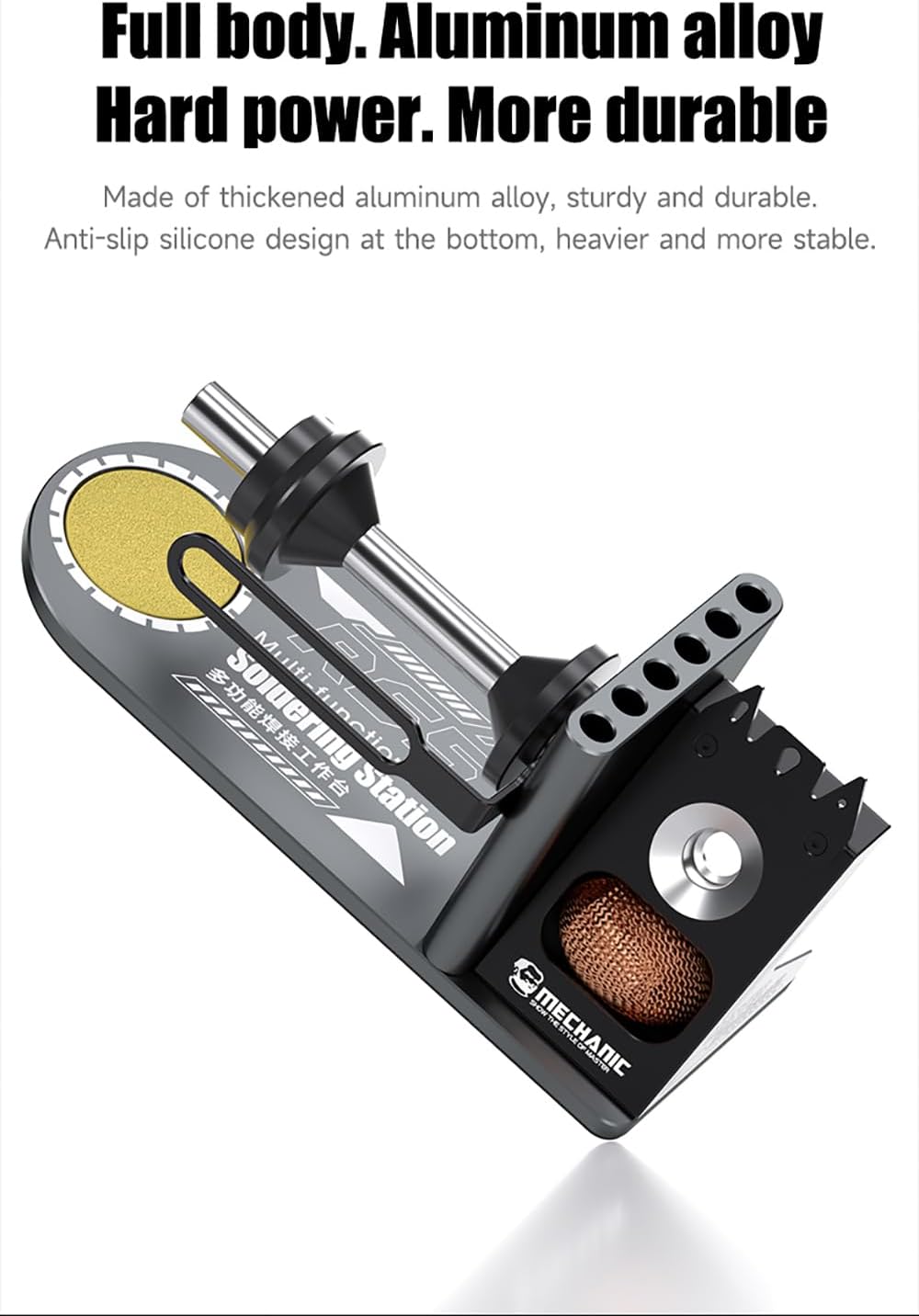 Mechanic Rs5 Multi Functional Welding Soldering Iron Holder With Iron Tip Placement Hole Sponge Pad Tin Wire Placement Rack