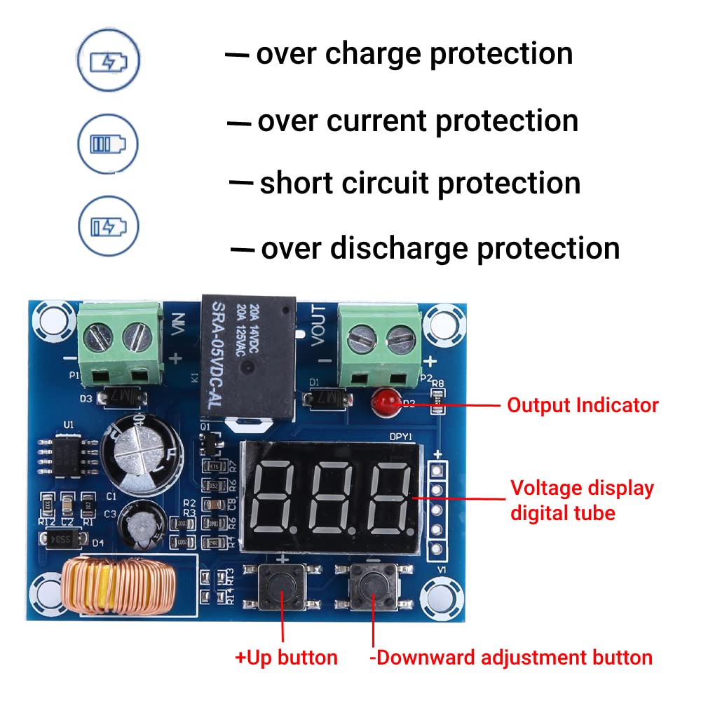 Xh-m609 Digital Low Voltage Disconnect Module, Over Charge/discharge/current And Short Circuit Protection For 12-36v Dc Battery