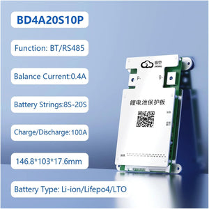 Jk Bms Bd4a20s10p, 0.4a Active Balance Smart Bms 8s 12s 13s 16s 17s 20s 100a Lifepo4 Li-ion Lto Battery Bms