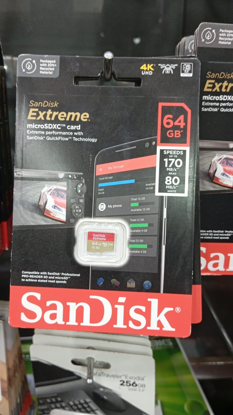 64gb Sandisk Extreme V30 A2 Sd Card For Raspberry Pi