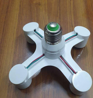 Discontenued 4 In 1 E27 1 Heads Lamp Bulb Holder Light Base Led Converter Adapter