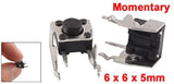 6x6x6mm Right Angle Tactile Push Button Micro Switch 2 Pin